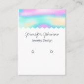 パターンホログラフィックイヤリングホルダー表示カード 名刺 (正面)