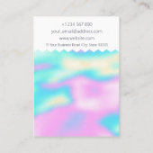 パターンホログラフィックイヤリングホルダー表示カード 名刺 (裏面)