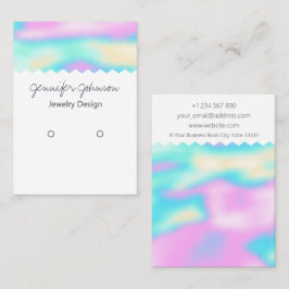 パターンホログラフィックイヤリングホルダー表示カード 名刺