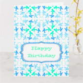 パターンポードルグリーティングカード カード (黄色い花)