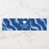 パターンモダンと名前ファンキー付き卒業 ペットボトルラベル (シングルラベル)