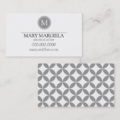 パターンモノグラムの名刺(石板) 名刺 (正面/裏面)