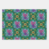 パターンユニークラッピング紙フラットシートセット3 ラッピングペーパーシート (正面3)