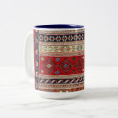 パターンラグトルコ平和ラブアートパーティー運命 ツートーンマグカップ (正面左)