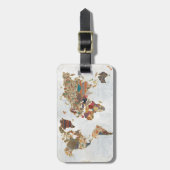 パターン世界地図 ラゲッジタグ (正面縦)