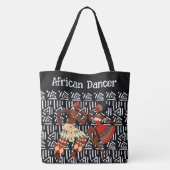 パターン付きエスニックアフリカダンサー背景トート トートバッグ (裏面)