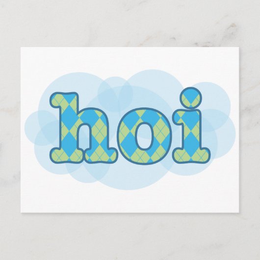 パターン付きオランダホイアーガイルー ポストカード (正面)