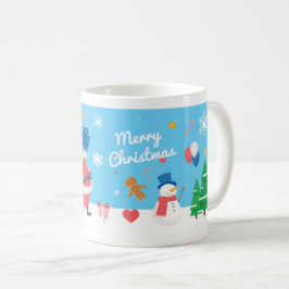 パターン付きクリスマスマグ コーヒーマグカップ