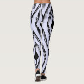 パターン付きハイウエストヨガレギンスユニーク レギンス (裏面)