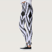 パターン付きハイウエストヨガレギンスユニーク レギンス (左)