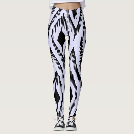 パターン付きハイウエストヨガレギンスユニーク レギンス (正面)