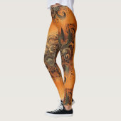 パターン付きハイウエストヨガレギンスユニーク レギンス (左)