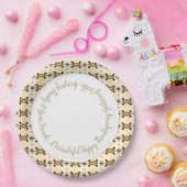 パターン付き錆びた茶色 ペーパープレート (パーティー)