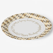 パターン付き錆びた茶色 ペーパープレート (アングル)