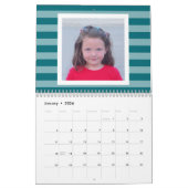 パターン付き17枚の写真カラフルコラージュ カレンダー (1月 2026)