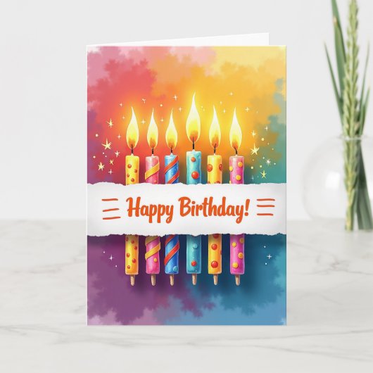 パターン入りお誕生日カード カード (正面)
