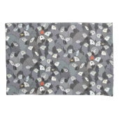 パターン全体にアフリカグレイ 枕カバー (正面)