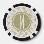 パターン円1モノラル – 4 ポーカーチップ (裏面)