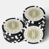 パターン円1モノラル – 4 ポーカーチップ (積み重ね)