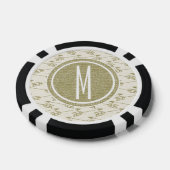 パターン円1モノラル – 4 ポーカーチップ (シングル)