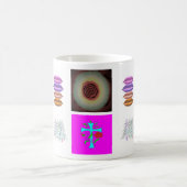 パターン写真と芸術は様々なロット コーヒーマグカップ (中央)