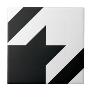 パターン千鳥格子の白黒 タイル