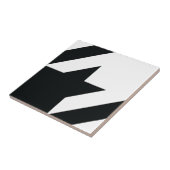 パターン千鳥格子の白黒 タイル (側面)