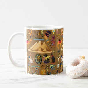 パターン古代エジプトの象形記号 コーヒーマグカップ