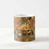 パターン古代エジプトの象形記号 コーヒーマグカップ (中央)