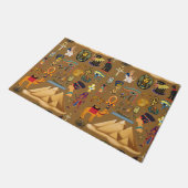 パターン古代エジプトの象形記号 ドアマット (アングル)