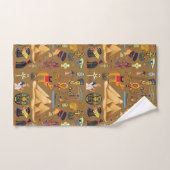 パターン古代エジプトの象形記号 ハンドタオル (ハンドタオル)