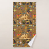 パターン古代エジプトの象形記号 バスタオル (バスタオル)