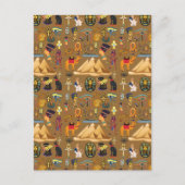 パターン古代エジプトの象形記号 ポストカード (正面)