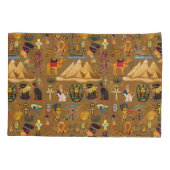 パターン古代エジプトの象形記号 枕カバー (裏面-左)