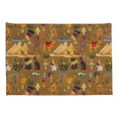 パターン古代エジプトの象形記号 枕カバー (裏面-右)