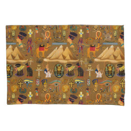パターン古代エジプトの象形記号 枕カバー