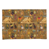 パターン古代エジプトの象形記号 枕カバー (正面右)