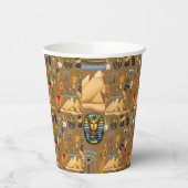 パターン古代エジプトの象形記号 紙コップ (左)