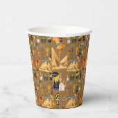 パターン古代エジプトの象形記号 紙コップ (右)
