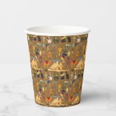 パターン古代エジプトの象形記号 紙コップ (正面)