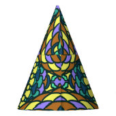 パターン夏スタイリッシュのカラフルヴィンテージトレンディー パーティーハット (裏面)