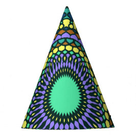 パターン夏スタイリッシュのカラフルヴィンテージトレンディー パーティーハット