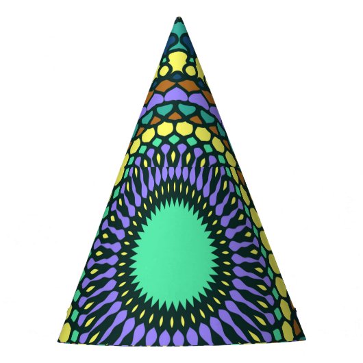 パターン夏スタイリッシュのカラフルヴィンテージトレンディー パーティーハット (正面)