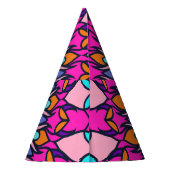 パターン夏ファッションカラフルヴィンテージトレンディー パーティーハット (裏面)