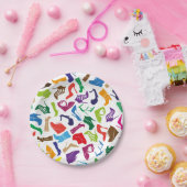 パターン多彩な女性の靴 ペーパープレート (パーティー)