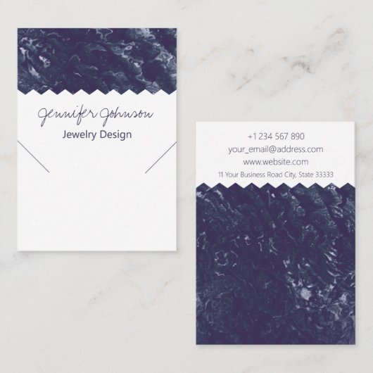 パターン大理石瑪瑙ネックレス表示カード 名刺 (正面/裏面)