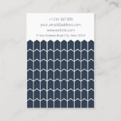 パターン幾何学的ネックレス表示カード 名刺 (裏面)