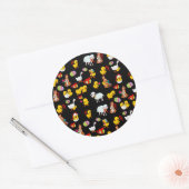 パターン復活祭パーティー ラウンドシール (封筒)