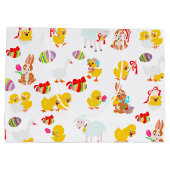 パターン復活祭パーティー ラージペーパーバッグ (裏面)