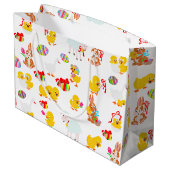 パターン復活祭パーティー ラージペーパーバッグ (裏面アングル)